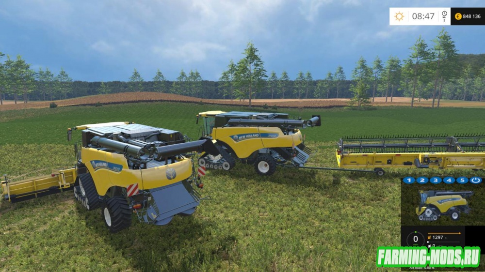 Мод "New Holland CR10.90 Monitored V2.0" для Farming Simulator 2015