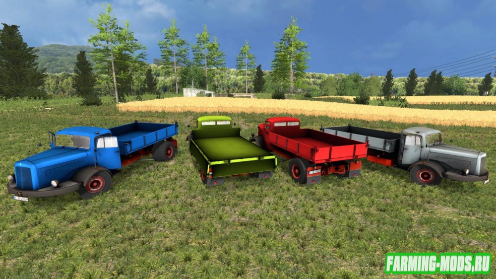 Мод "Mercedes-Benz 334K Flatbed v1.05 Release" для Farming Simulator 2015