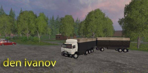 Мод "Камаз + Прицеп" для Farming Simulator 2015