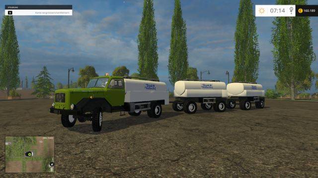 Мод "Magirus milk Truck & Trailer v 1.0" для Farming Simulator 2015