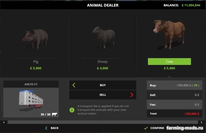 Мод "Michieletto AM19 Livestock Trailer v 1.0" 