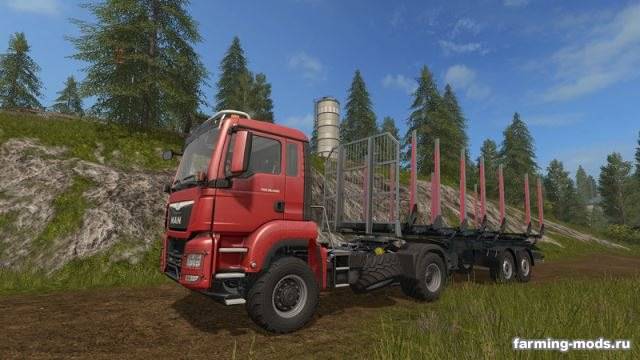 Мод "FLIEGL Timberkipper Wood-Trailer v 1.4" 