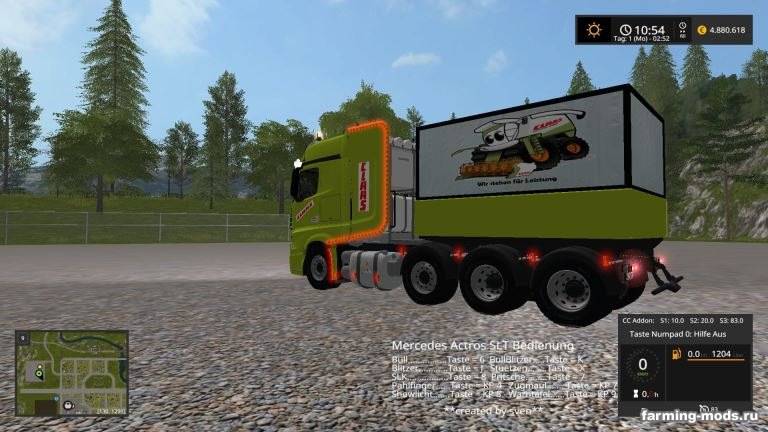 Мод "Пак Holmer & Claas Mercedes Actros Mp4 Slt + Dolls Trailer v 1.0" 