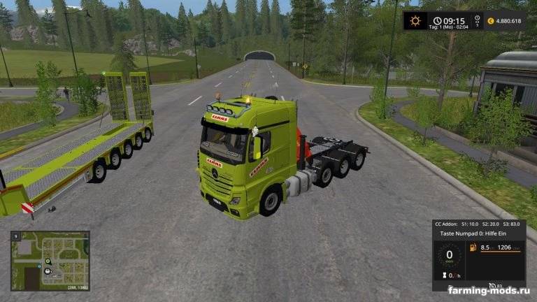 Мод "Пак Holmer & Claas Mercedes Actros Mp4 Slt + Dolls Trailer v 1.0" 