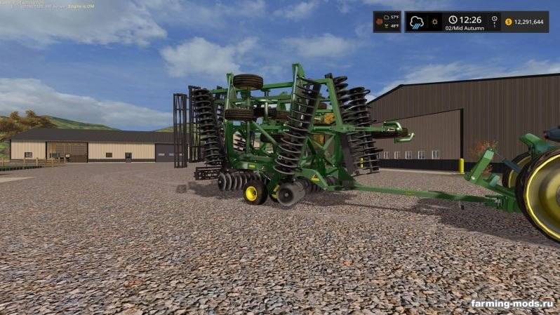 Мод John Deere 2623 Disc with crumblers v 2.1 для Farming Simulator 2017