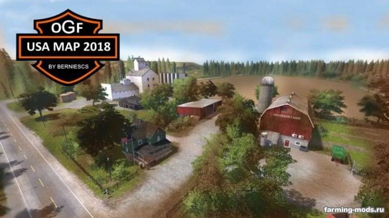 Мод Карта OGF USA Map 2018 v 3.0 для Farming Simulator 2017