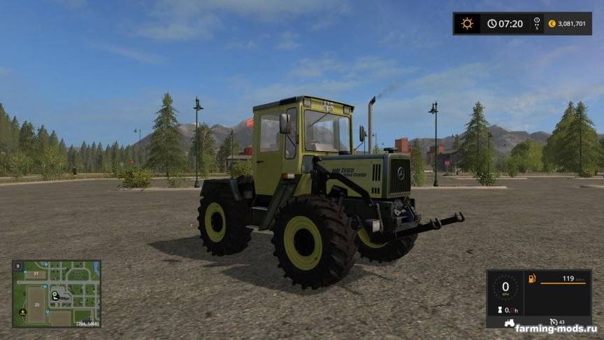 Мод MB Trac 900 Turbo Forst Vision v 1.1 для Farming Simulator 2017