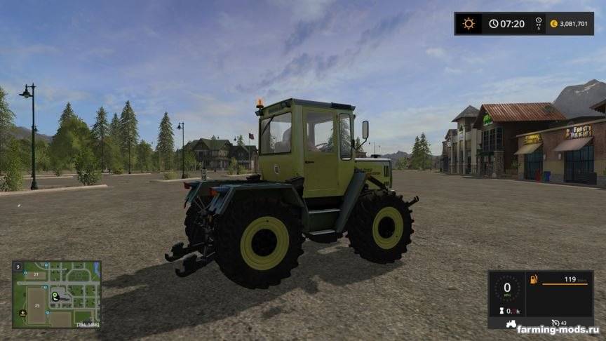 Мод MB Trac 900 Turbo Forst Vision v 1.1 для Farming Simulator 2017