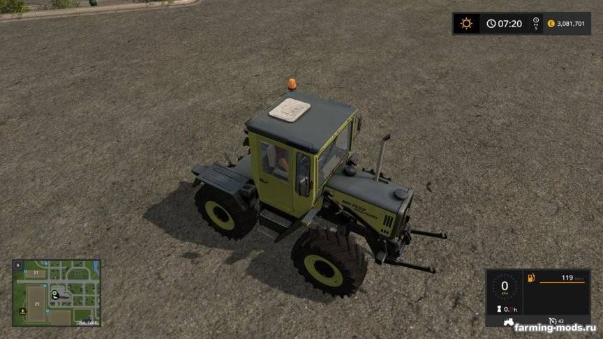 Мод MB Trac 900 Turbo Forst Vision v 1.1 для Farming Simulator 2017