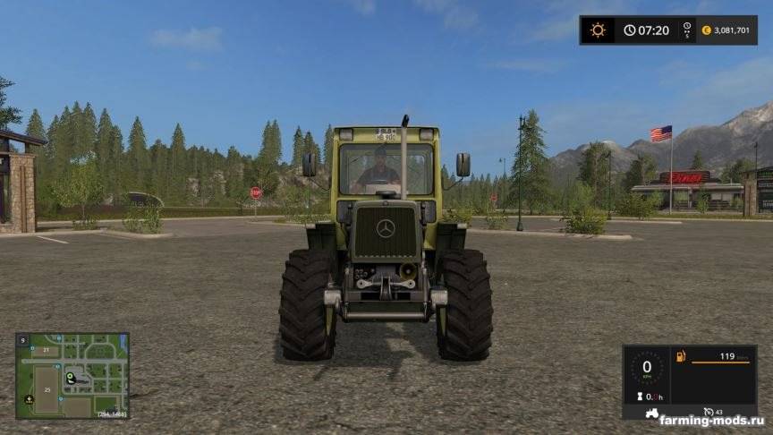 Мод MB Trac 900 Turbo Forst Vision v 1.1 для Farming Simulator 2017