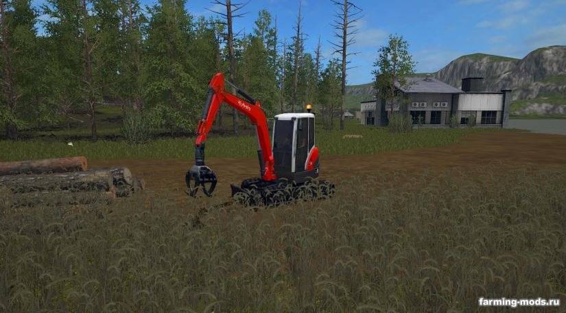 Мод Kubota KX71 3 mitZange v 2.0 для Farming Simulator 2017 Мод Kubota KX71 3 mitZange v 2.0 для Farming Simulator 2017