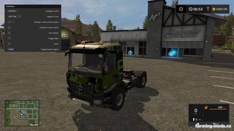 Мод Mercedes Arocs Agrar Camouflage v 1.1 для Farming Simulator 2017