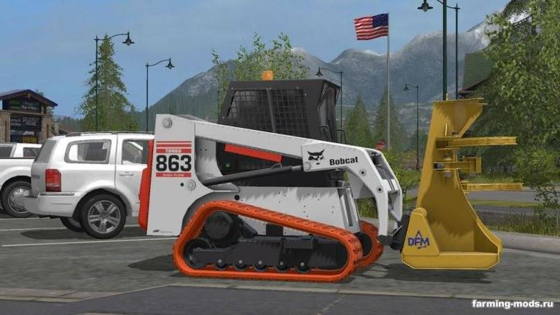 Мод Bobcat 863 Turbo With Bobcat Shovel v 1.1 для Farming Simulator 2017 Мод Bobcat 863 Turbo With Bobcat Shovel v 1.1 для Farming Simulator 2017