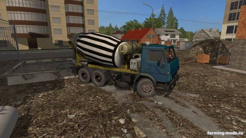 Мод КамАЗ-5320 Бетоносмеситель v 1.0 для Farming Simulator 2017