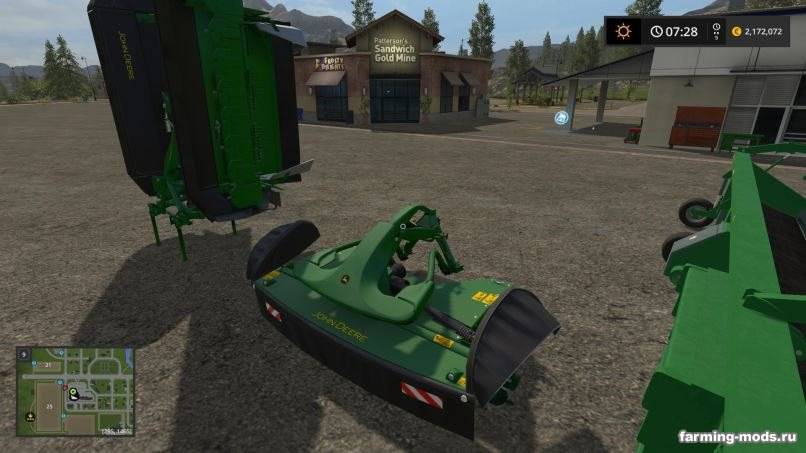 Мод John Deere F35R & R990R Mowers v 1.0 для Farming Simulator 2017