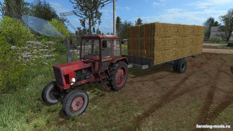 Мод Прицепы для перевозки тюков и поддонов v 1.1 для Farming Simulator 2017