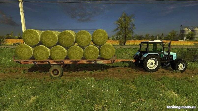 Мод Прицепы для перевозки тюков и поддонов v 1.1 для Farming Simulator 2017