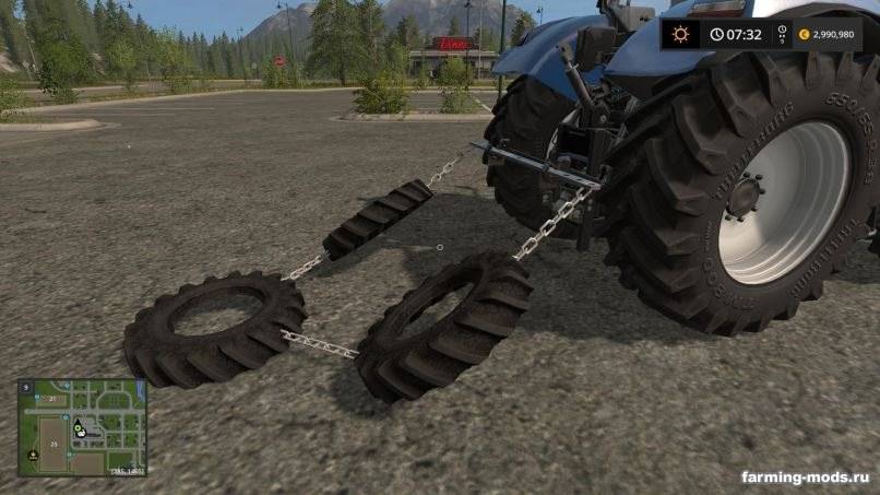Мод Eigenbau Reifenschleppe v 1.0 для Farming Simulator 2017