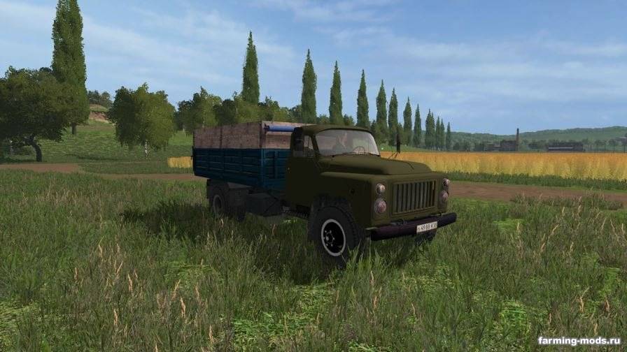 Мод ГАЗ-53 Зеленый v 1.0 для Farming Simulator 2017