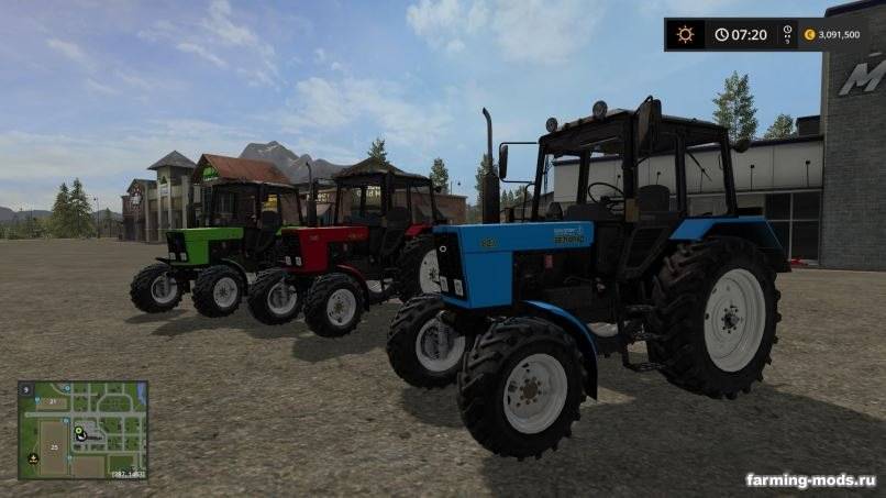 Мод МТЗ-82.1 Беларус v 2.4 для Farming Simulator 2017
