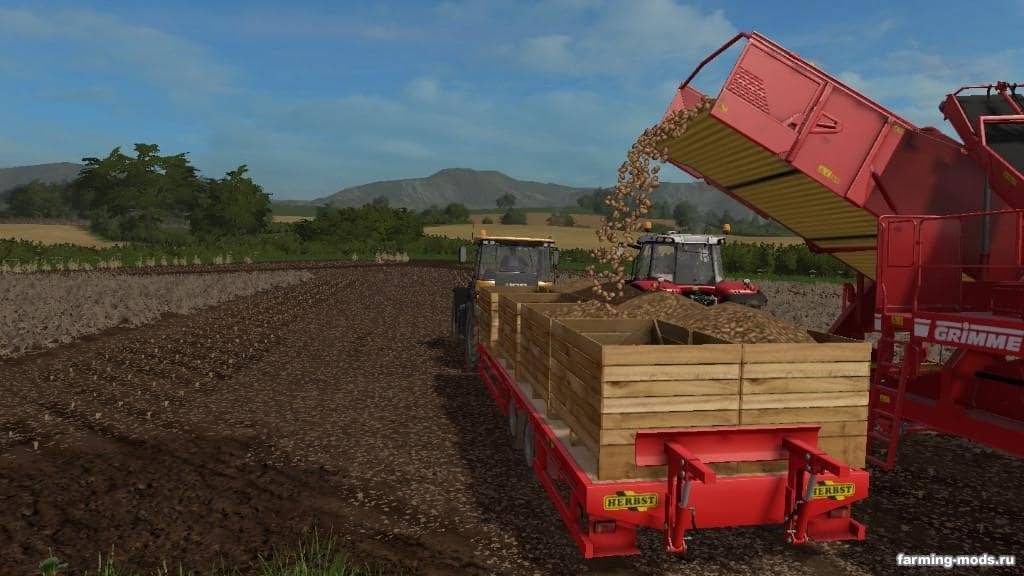 Мод Herbst 24FT Flat Bed Trailer v 1.0 для Farming Simulator 2017