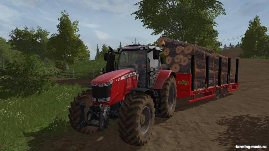 Мод Herbst 24FT Flat Bed Trailer v 1.0 для Farming Simulator 2017