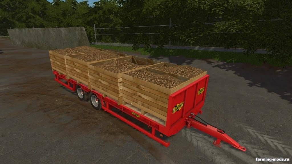 Мод Herbst 24FT Flat Bed Trailer v 1.0 для Farming Simulator 2017