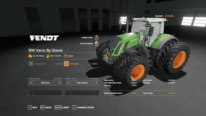 Мод Fendt 900 Vario by Stevie v 1.0.0.1 Fix для Farming Simulator 2019