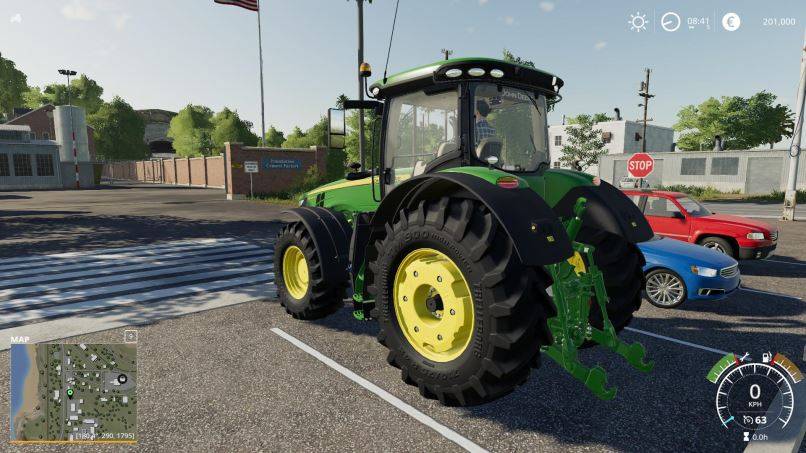 Мод John Deere 8R chip Engine v 1.0 для Farming Simulator 2019