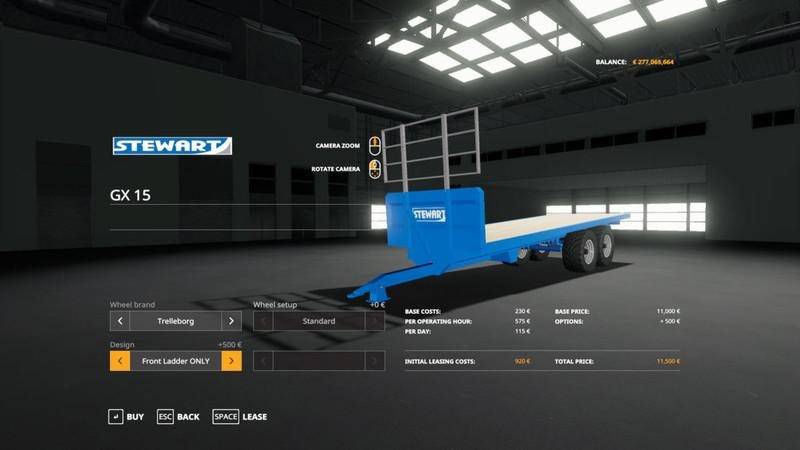 Мод Stewart GX15 v 1.0 для Farming Simulator 2019 Мод Stewart GX15 v 1.0 для Farming Simulator 2019