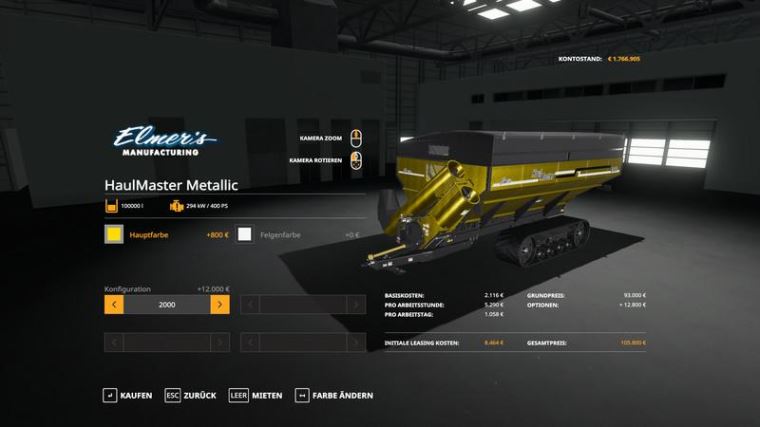 Мод Elmers Mfg HaulMaster - MetallicEdit v 1.0 для Farming Simulator 2019