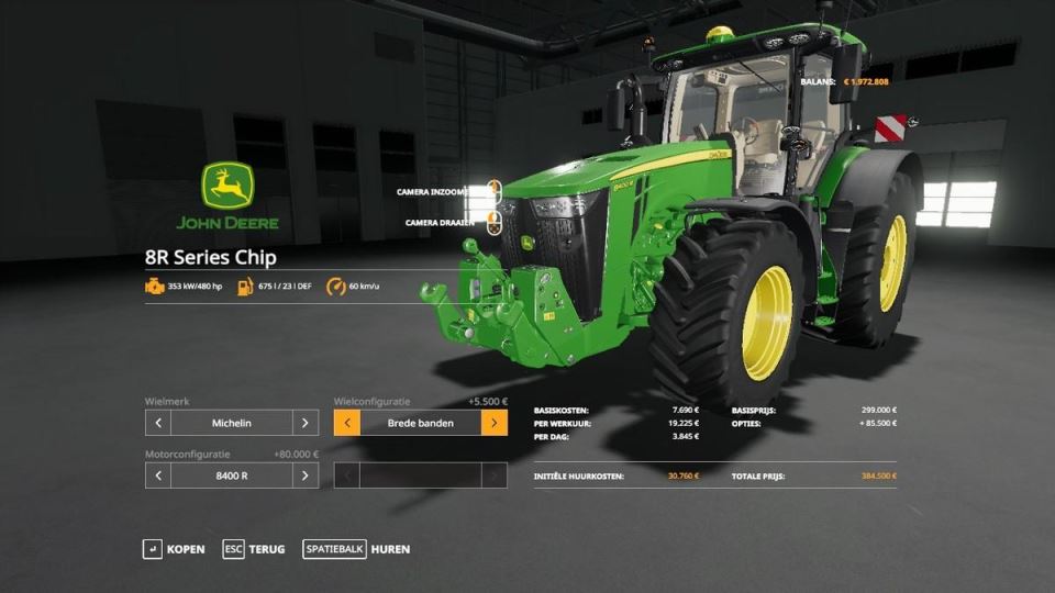 Мод John Deere 8R real sound v 1.0.2 для Farming Simulator 2019