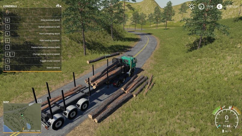 Мод Fliegl Timber Runner With Autoload Wood v 1.1 для Farming Simulator 2019