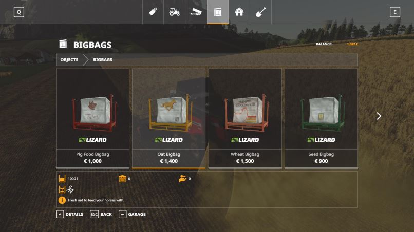 Мод Bigbags and Liquid Pallets v 1.0 для Farming Simulator 2019