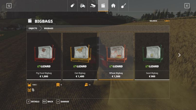 Мод Bigbags and Liquid Pallets v 1.0 для Farming Simulator 2019