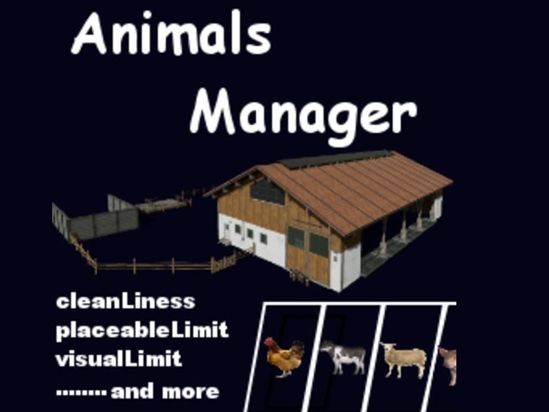 Мод Animals Manager v 0.4 Beta для Farming Simulator 2019