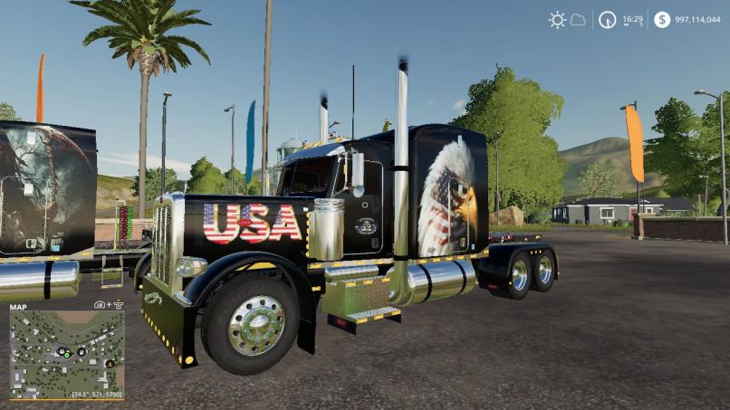 Мод CSM Trucking Peterbilt 388 Package v 2.0 для Farming Simulator 2019