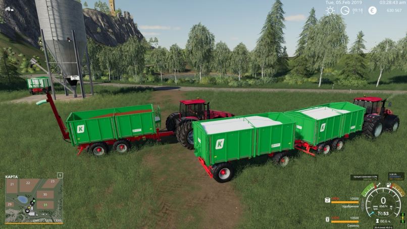 Мод Прицепы для заправки сеялок и удобрялок v 1.6 для Farming Simulator 2019