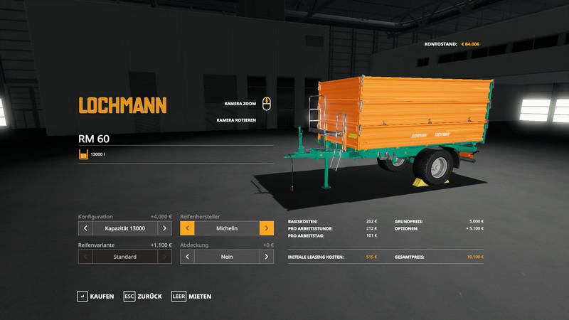 Мод Lochmann RM60 v 1.0 для Farming Simulator 2019