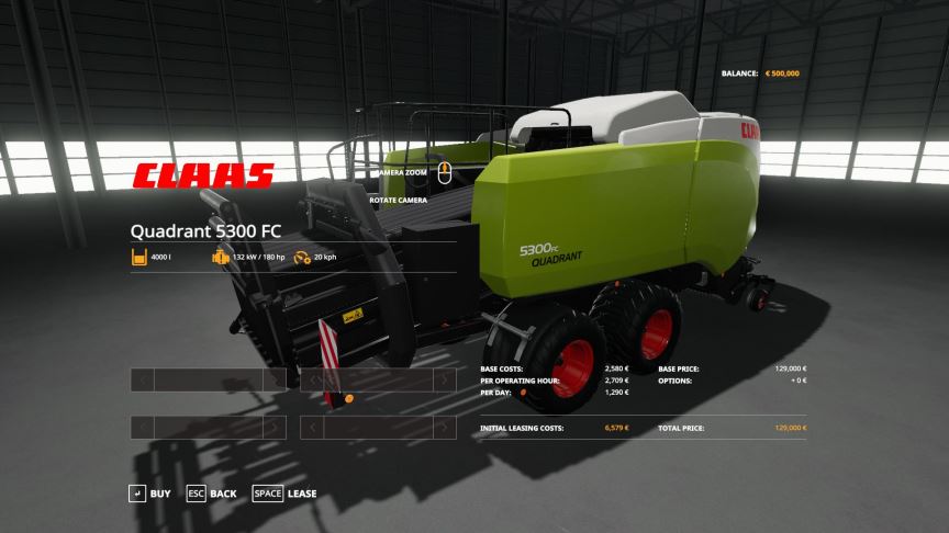 Мод Claas Quadrant 5300 FC v 1.1 для Farming Simulator 2019 Мод Claas Quadrant 5300 FC v 1.1 для Farming Simulator 2019
