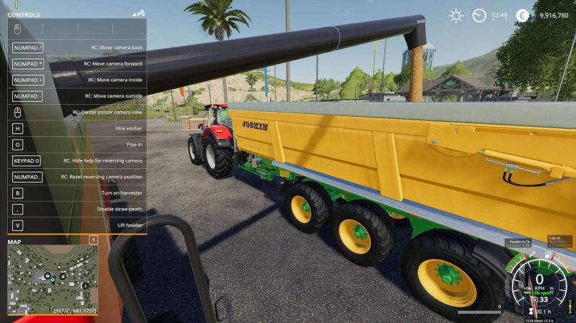 Мод Скрипт Reversing Indoor Camera v 1.3 для Farming Simulator 2019