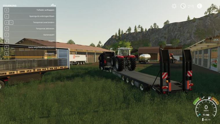 Мод Fliegl Tieflader v 1.0 для Farming Simulator 2019